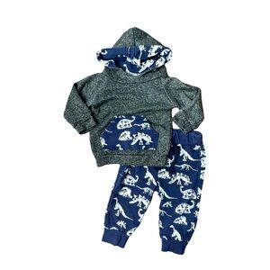 Dinosaur pattern two piece set. Baby size 6 to 9 months.